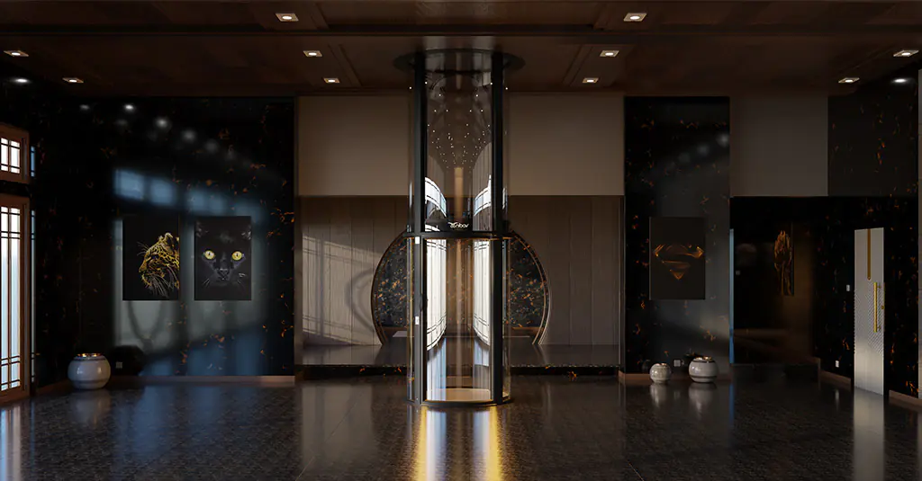 Luxury home elevator interior